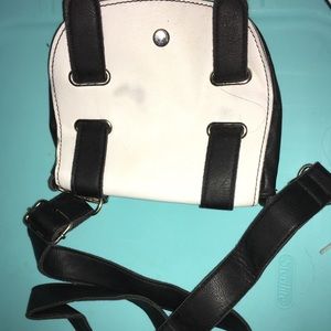 black & white purse